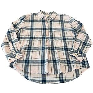 Style & Co Womens Blouse, EUC, Size-L, Color-pink/blue/white